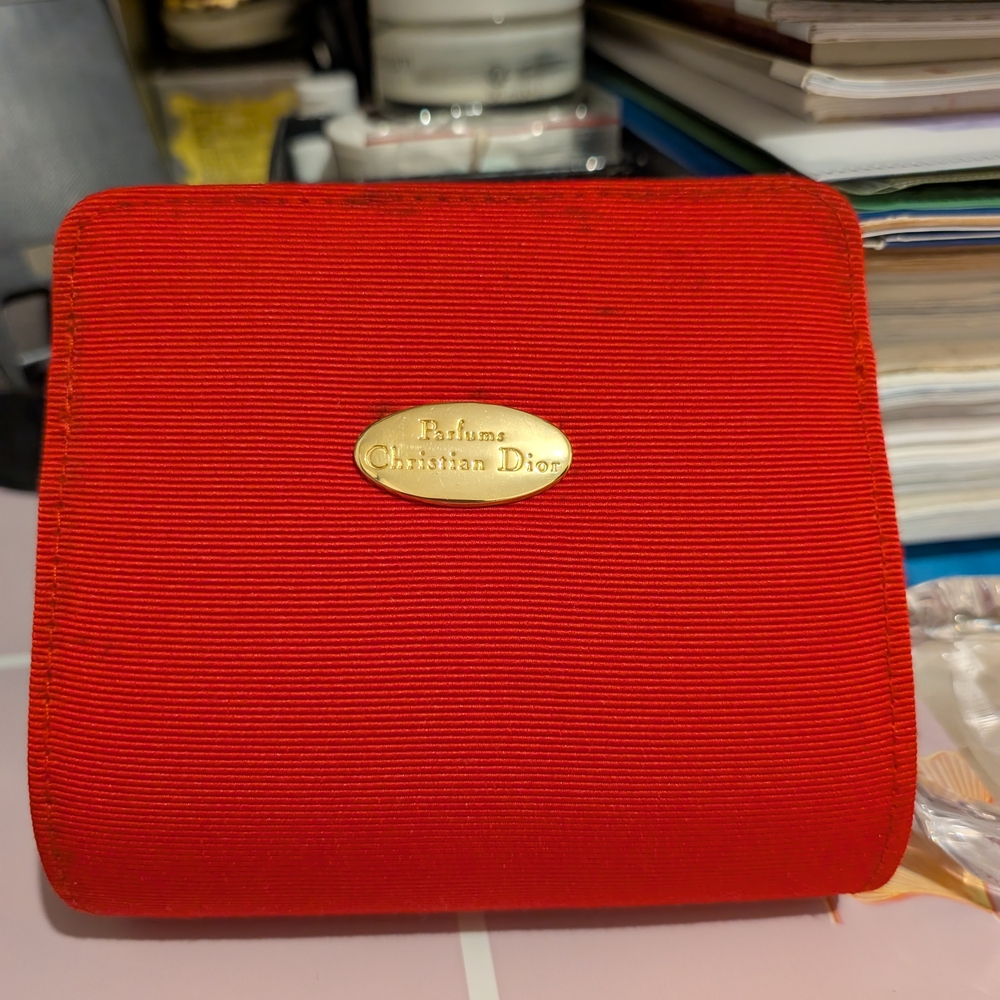 Christian Dior Red Cosmetic Pouch
